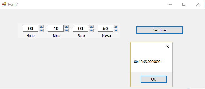 FourDots Time Position Custom UpDown Control Screenshot