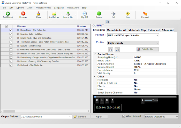 Windows 7 Audio Converter 4dots 4.18 full