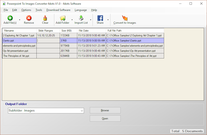 Windows 10 Convert Powerpoint to Images 4dots full