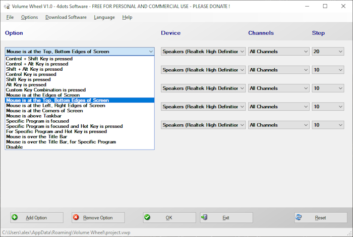 Volume Wheel - Control the volume with the mouse wheel