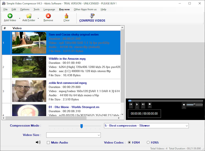 Compress video file Simple Video Compressor Compress MP4